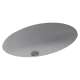 22.5-in W x 16-in D x 5.625-in H Solid Surface Undermount Bathroom Sink in Gray Granite
