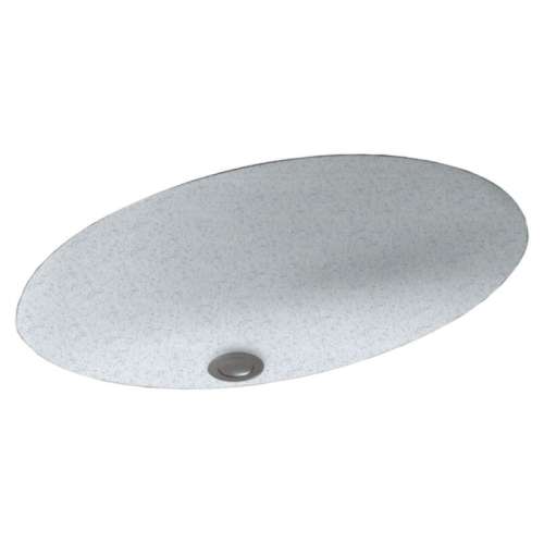 22.5-in W x 16-in D x 5.625-in H Solid Surface Undermount Bathroom Sink in Tahiti Gray