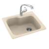 25-in D x 22-in W x 9.5-in H Solid Surface Dual Mount Single Bowl Kitchen Sink with 1-Hole in Tahiti Sand