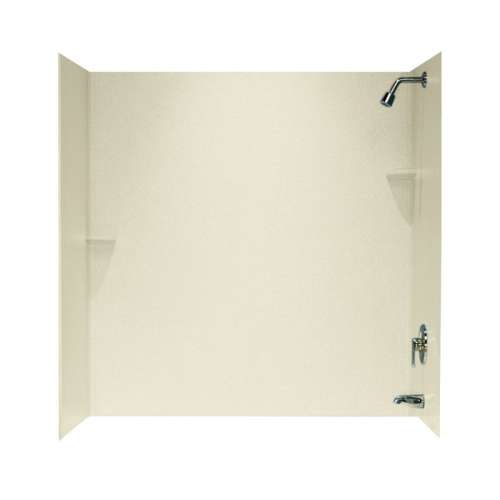 SS-60-3 30-in D x 60-in W x 60-in H Solid Surface Bathtub Wall Kit