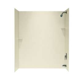 30-in D x 60-in W x 72-in H Solid Surface Bathtub Wall Kit