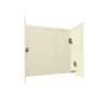 32-in D x 60-in W x 60-in H Solid Surface Bathtub Wall Kit in Bone