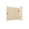 32-in D x 60-in W x 60-in H Solid Surface Bathtub Wall Kit in Bermuda Sand