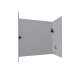 32-in D x 60-in W x 60-in H Solid Surface Bathtub Wall Kit in Gray Granite