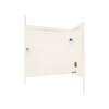 32-in D x 60-in W x 60-in H Solid Surface Bathtub Wall Kit in Tahiti Ivory