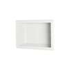 4.125-in D x 7.5-in W x 10.75-in H Solid Surface Soap Dish in Tahiti White