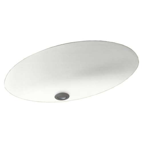 22.5-in W x 16-in D x 5.625-in H Solid Surface Undermount Bathroom Sink in Tahiti White