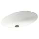 22.5-in W x 16-in D x 5.625-in H Solid Surface Undermount Bathroom Sink in Tahiti White
