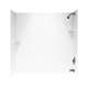 30-in D x 60-in W x 72-in H Solid Surface Bathtub Wall Kit in White