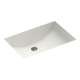 22-in W x 16-in D x 6.25-in H Solid Surface Undermount Bathroom Sink in Bisque