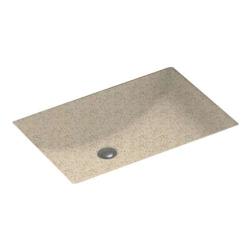 22-in W x 16-in D x 6.25-in H Solid Surface Undermount Bathroom Sink in Bermuda Sand