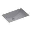 22-in W x 16-in D x 6.25-in H Solid Surface Undermount Bathroom Sink in Gray Granite