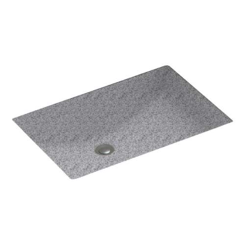 22-in W x 16-in D x 6.25-in H Solid Surface Undermount Bathroom Sink in Gray Granite