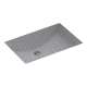 22-in W x 16-in D x 6.25-in H Solid Surface Undermount Bathroom Sink in Gray Granite