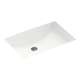 22-in W x 16-in D x 6.25-in H Solid Surface Undermount Bathroom Sink in Tahiti White
