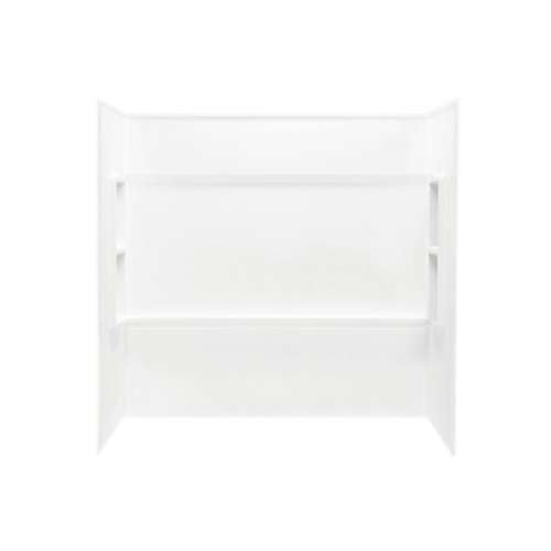 28.25-in D x 60-in W x 59.5-in H Veritek Bath Walls in White