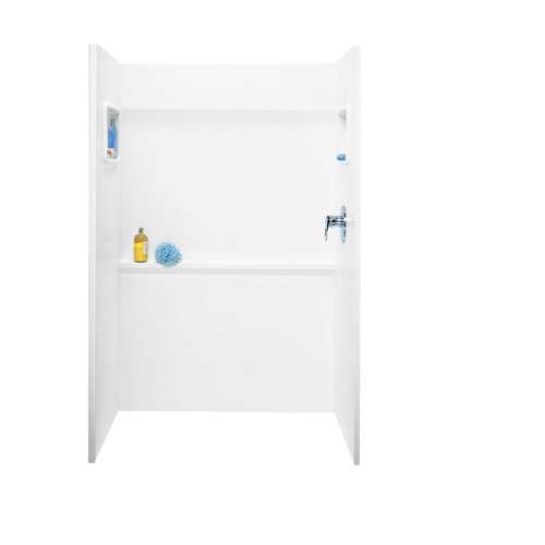 34-in D x 48-in W x 72-in H Veritek Shower Wall Surround in White
