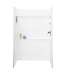 34-in D x 48-in W x 72-in H Veritek Shower Wall Surround in White