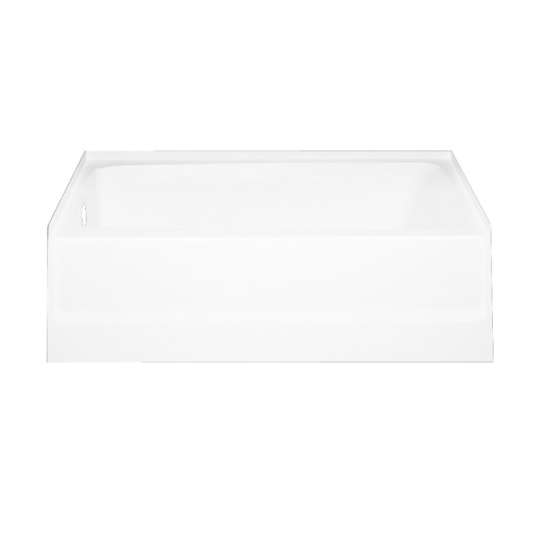 Veritek 16-in x 30-in x 60-in Rectangular Skirted Bathtub with Left-Hand Drain in White