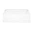 Veritek 16-in x 30-in x 60-in Rectangular Skirted Bathtub with Left-Hand Drain in White