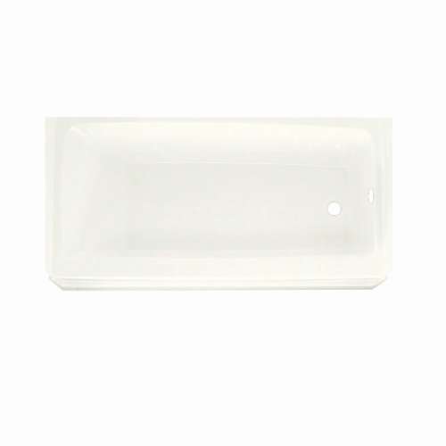 Veritek 16-in x 30-in x 60-in Rectangular Skirted Bathtub with Right-Hand Drain in White
