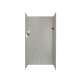 36-in D x 36-in W x 72-in H Solid Surface Shower Wall Surround in Gray Granite