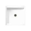 32.375-in D x 32.375-in W x 5.5-in H Solid Surface Shower Base in White
