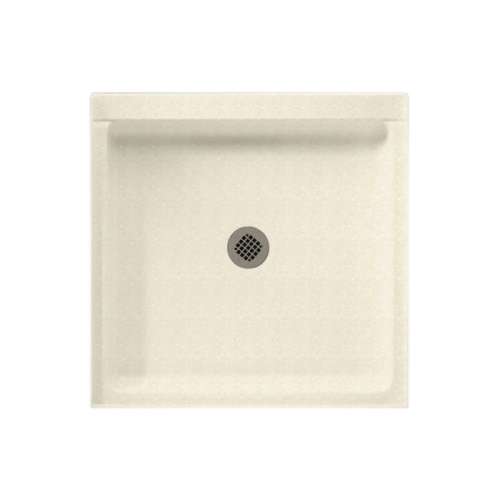 32.375-in D x 32.375-in W x 5.5-in H Solid Surface Shower Base in Pebble