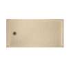 30.1875-in D x 60.375-in W x 4.1875-in H Solid Surface Shower Base with Left-Hand Drain in Bermuda Sand