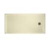 30.1875-in D x 60.375-in W x 4.1875-in H Solid Surface Shower Base with Right-Hand Drain in Bone