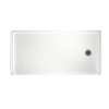 30.1875-in D x 60.375-in W x 4.1875-in H Solid Surface Shower Base with Right-Hand Drain in White