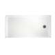 30.1875-in D x 60.375-in W x 4.1875-in H Solid Surface Shower Base with Right-Hand Drain in White