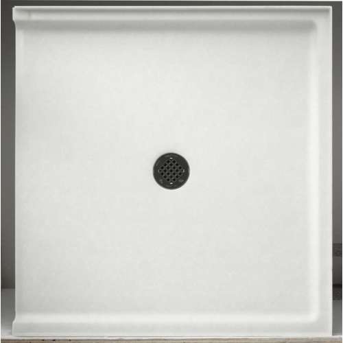 38.375-in D x 37.188-in W x 3.75-in H Solid Surface Shower Base in Tahiti Ivory