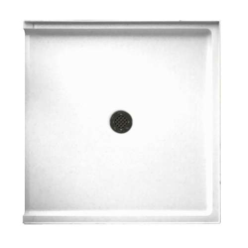 38.375-in D x 37.188-in W x 3.75-in H Solid Surface Shower Base in White