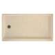 32-in D x 60-in W x 4.3125-in H Solid Surface Shower Base with Left-Hand Drain in Bermuda Sand