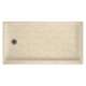 32-in D x 60-in W x 4.3125-in H Solid Surface Shower Base with Left-Hand Drain in Tahiti Desert