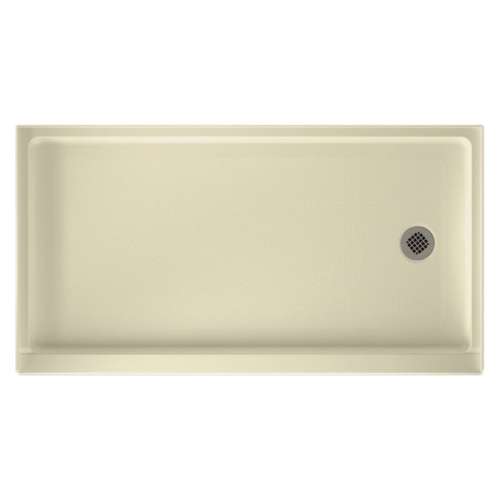 32-in D x 60-in W x 4.3125-in H Solid Surface Shower Base with Right-Hand Drain
