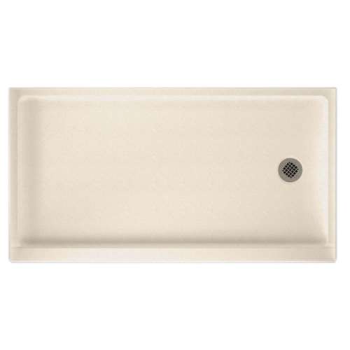32-in D x 60-in W x 4.3125-in H Solid Surface Shower Base with Right-Hand Drain in Tahiti Sand