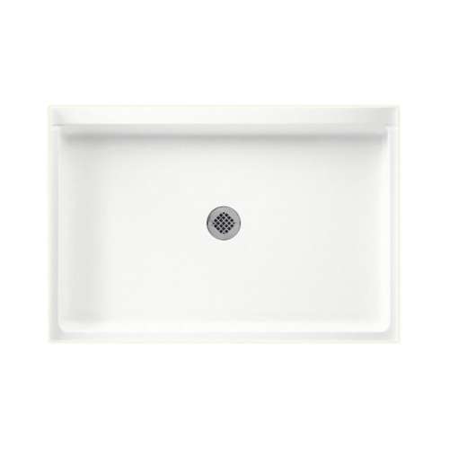 48.375-in W x 32.188-in D x 5.5-in H Solid Surface Shower Base in Tahiti White