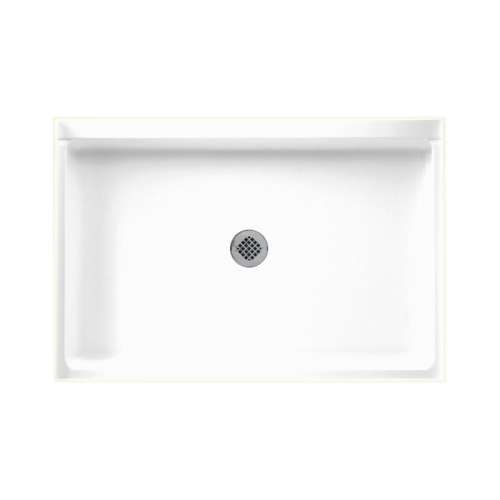 48.375-in W x 32.188-in D x 5.5-in H Solid Surface Shower Base in White