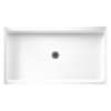 60.375-in W x 32.188-in D x 5.5-in H Solid Surface Shower Base in White