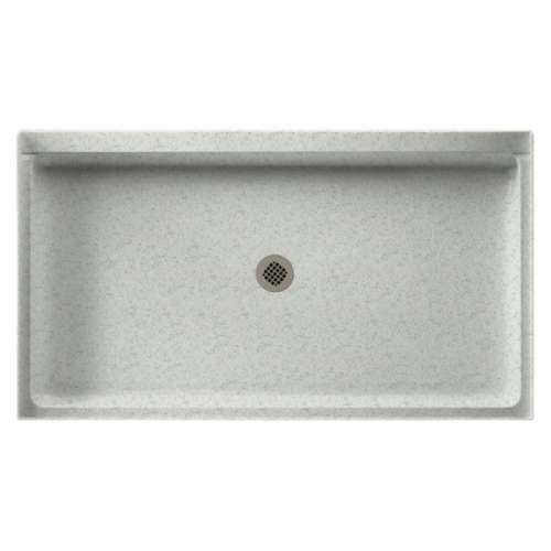 60.375-in W x 32.188-in D x 5.5-in H Solid Surface Shower Base in Tahiti Gray
