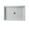 42.375-in W x 34.188-in D x 5.5-in H Solid Surface Shower Base in Tahiti Gray