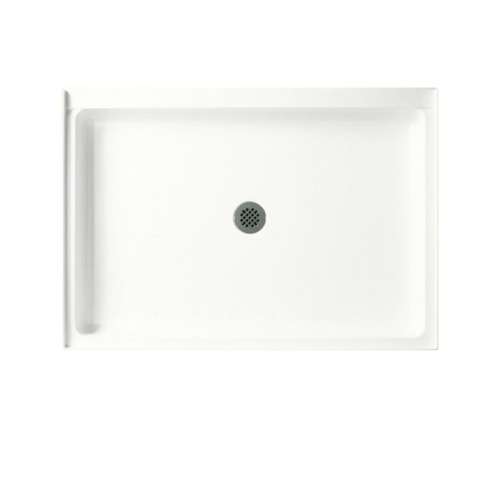 42.375-in W x 34.188-in D x 5.5-in H Solid Surface Shower Base in Tahiti White