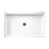 34.188-in D x 54.375-in W x 5.5-in H Solid Surface Shower Base in White