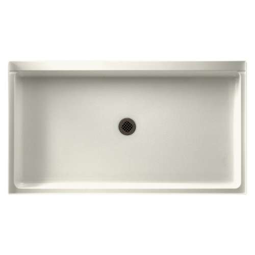 60.375-in D x 34.188-in W x 5.5-in H Solid Surface Shower Base in Bisque