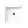 42.188-in D x 36.375-in W x 5.5-in H Solid Surface Shower Base in White