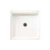 42.375-in D x 42.188-in W x 5.5-in H Solid Surface Shower Base in White