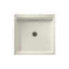 42.375-in D x 42.188-in W x 5.5-in H Solid Surface Shower Base in Bisque