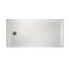 30.1875-in D x 60.375-in W x 4.1875-in H Veritek Shower Base with Left-Hand Drain in White